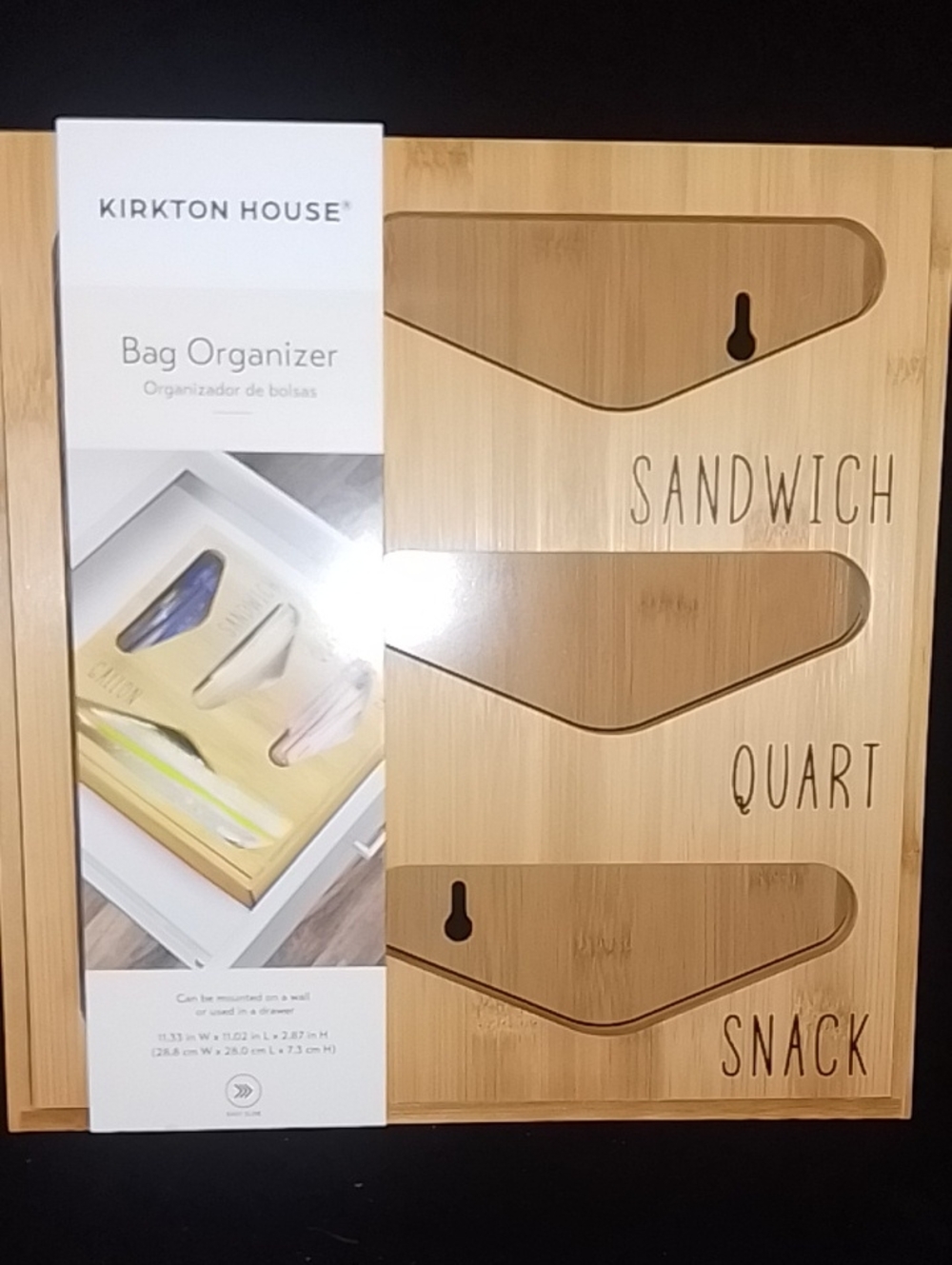 Kirkton House Bamboo Bag Organizer - Natural